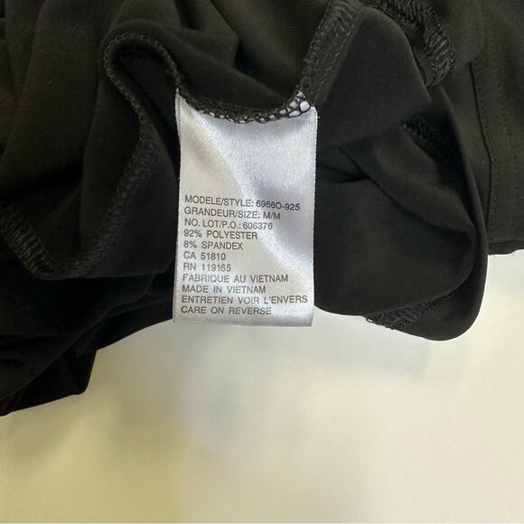 Tribal Stretch Black Dress with Ruffled Sleeves - Size Medium - Picture 10 of 14